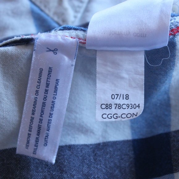 Tommy Hilfiger Denim - Slim Fit, Blue, Yellow and White Shirt Men's US M - Picture 11 of 12